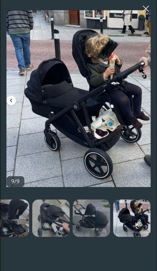 Carrito Gemelar Negro (1 mes uso)