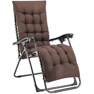 Dos Tumbonas Gravedad Cero con Cojín Marrón