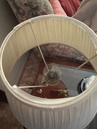 Lámpara Vintage Caballos Metal Madera