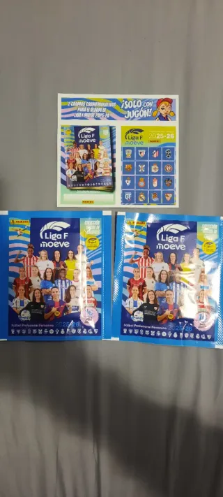 Cromo Liga F Femenino 25/26 + 2 Sobres