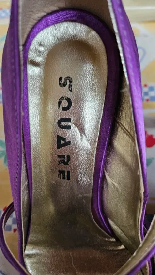 Sandali viola Square con cinturino