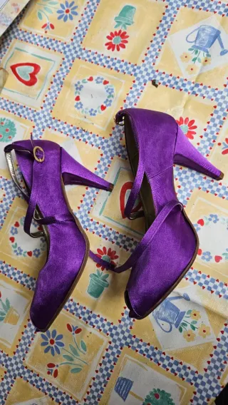 Sandali viola Square con cinturino