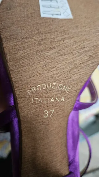 Sandali viola Square con cinturino