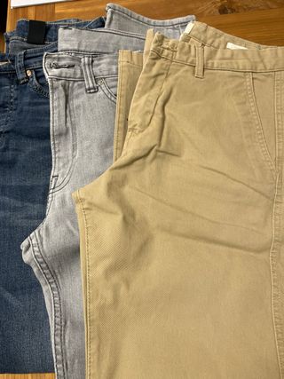 Lote 3 Pantalones: Vaqueros y Chino