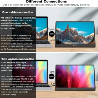 Monitor Portátil Táctil 16"