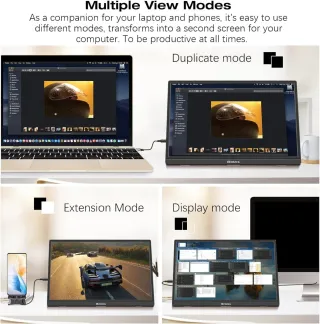 Monitor Portátil Táctil 16"