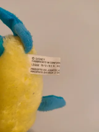 Peluche Disney Flounder giallo blu La Sirenetta