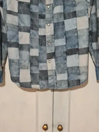 Camisa Desigual Patchwork Denim cuadros Hombre L