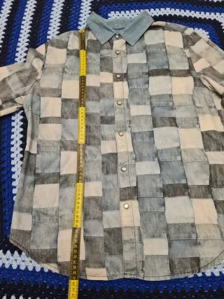 Camisa Desigual Patchwork Denim cuadros Hombre L