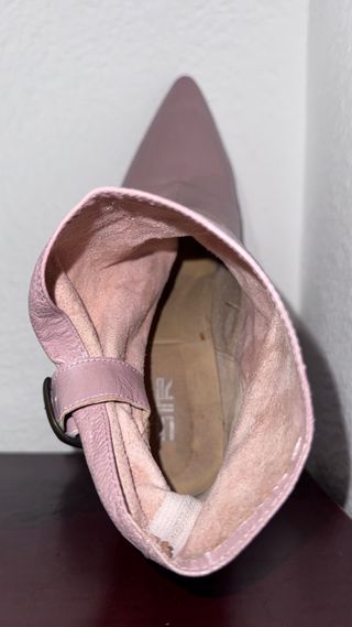 Botines piel rosa