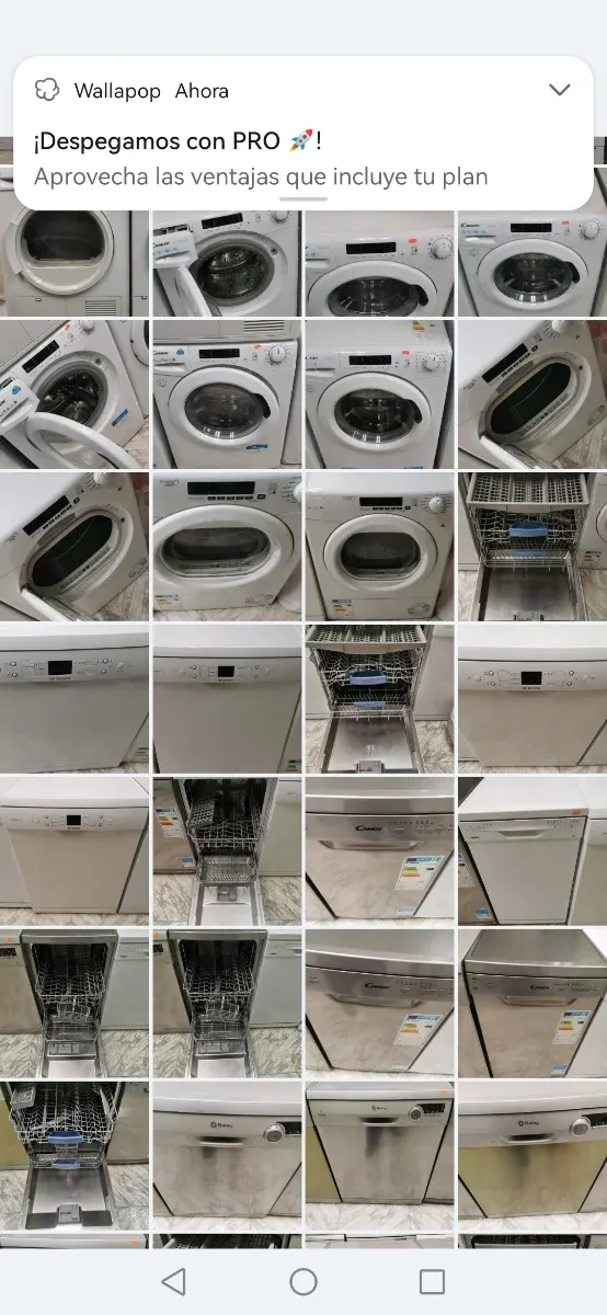 Lavadora, Secadora, Lavavajillas y Frigorífico