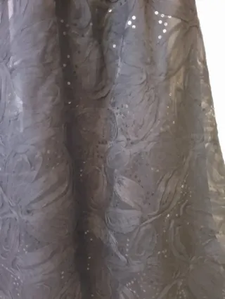 Top Zara Halter Asimétrico Negro Lentejuelas