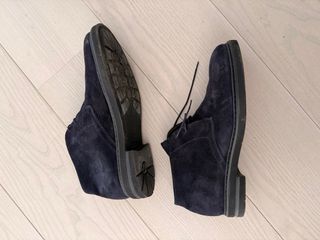 Zapatos de ante azul italiano