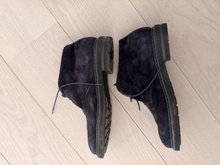 Zapatos de ante azul italiano