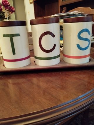 Tarros decorativos cocina bandeja