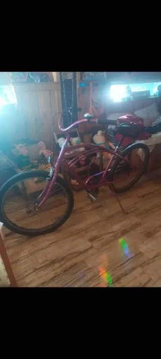 Bicicleta Rosa Beach Cruiser