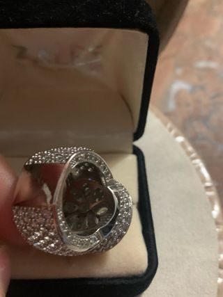 Anillo bano oro 18k con diamantes lab