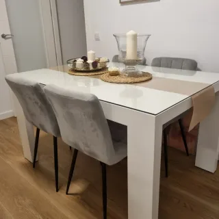 Mesa de comedor madera 100% extensible