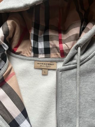 Felpa Burberry Grigia Zip