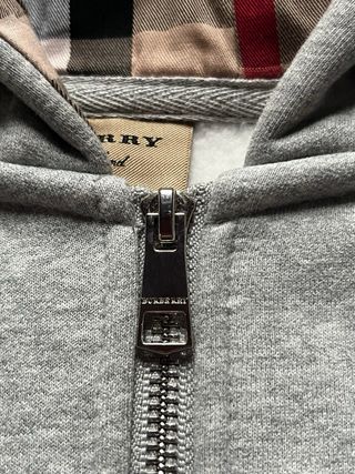Felpa Burberry Grigia Zip