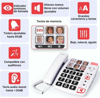 Teléfono Swissvoice Xtra 1110 teclas grandes