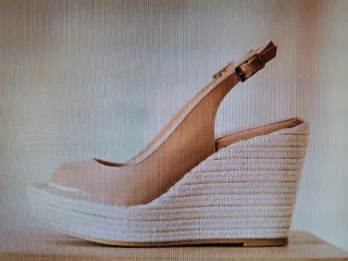 ZAPATOS MUJER CUÑA BELLA CHAROL NUDE 8,5 CM MAS34