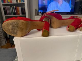 Sandalias Mary Paz Plataforma Rojas Talla 41