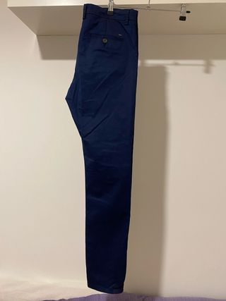 Pantalón chino azul marino chico/hombre