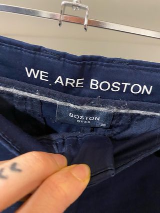 Pantalón chino azul marino chico/hombre