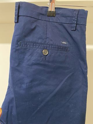 Pantalón chino azul marino chico/hombre