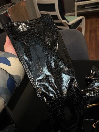 Botas altas efecto piel de serpiente