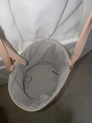 Bolso Bombonera Rosa y Gris