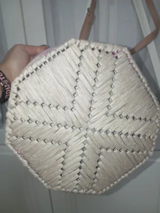 Bolso Bombonera Rosa y Gris
