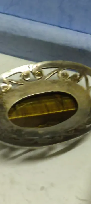 Colgante Ojo de Tigre Gigante Plata 925