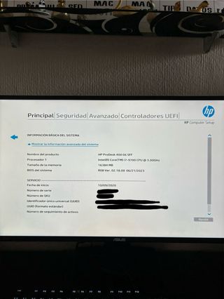 HP ProDesk i7 16GB RAM 500GB SSD NVMe
