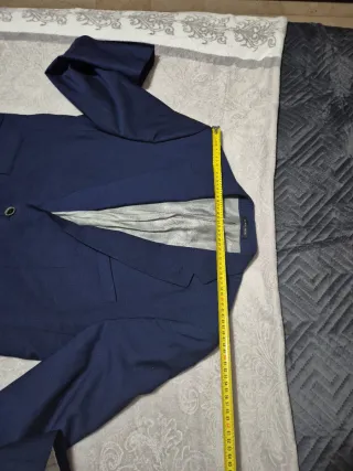 Chaqueta de traje azul Zara