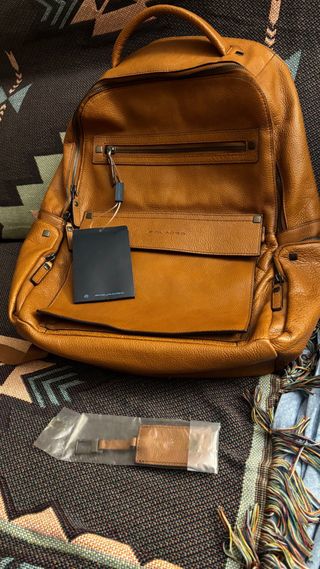 Mochila Piel Piquadro Marrón