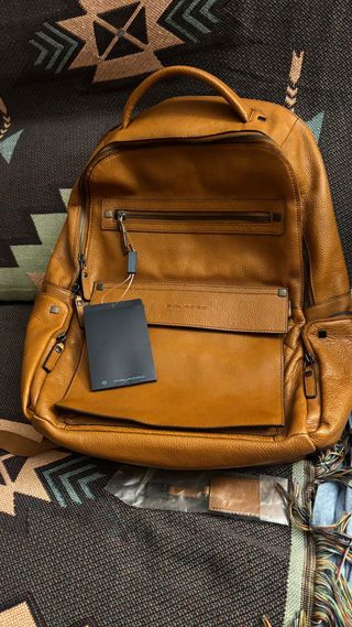 Mochila Piel Piquadro Marrón