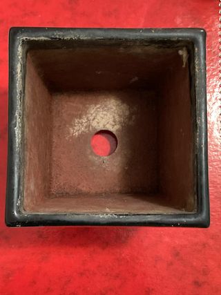 Maceta bonsai cerámica negra 14cm