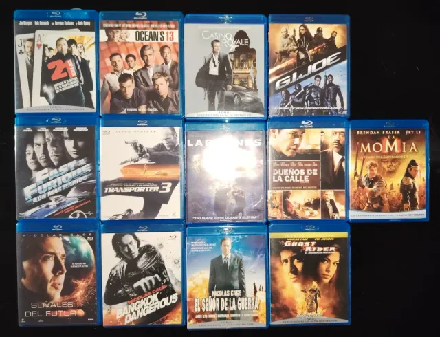 Lote 13 Blu-ray Películas Acción Aventura