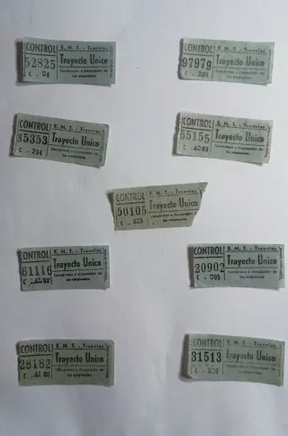 Billetes EMT Madrid antiguos