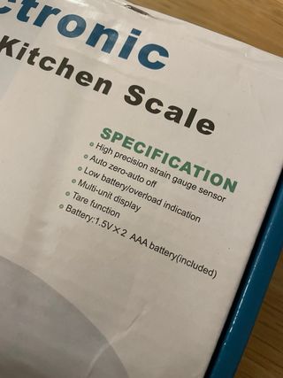 Báscula de cocina 5kg