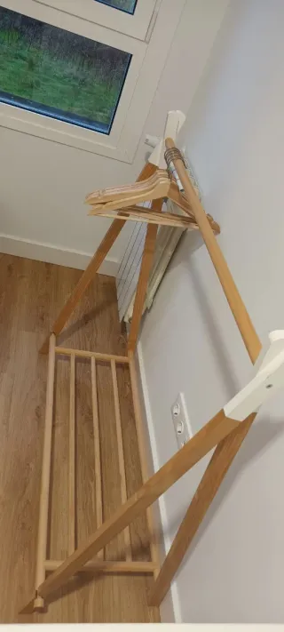 Perchero burro zapatero de madera