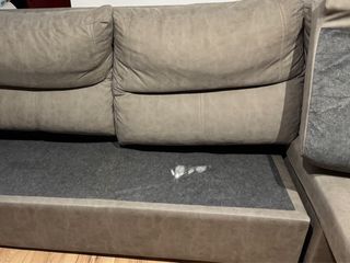 Sofá chaise longue gris 3 plazas