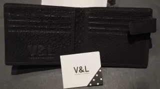 Cartera Billetero Piel Vittorio & Luchino Negra.