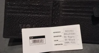 Cartera Billetero Piel Vittorio & Luchino Negra.