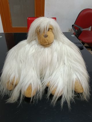 Peluche Mono Blanco Peludo
