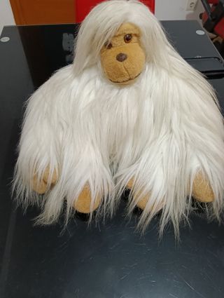 Peluche Mono Blanco Peludo