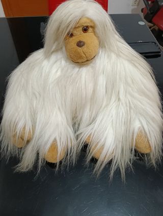 Peluche Mono Blanco Peludo