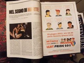 Pride rivista gay 2011 Alex Marte rara